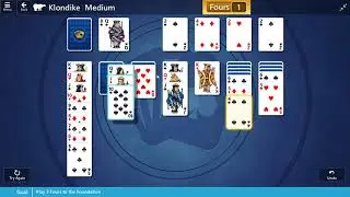 Microsoft Solitaire Collection - Klondike [Medium] | September 27th 2018: Play 3 Fours to the...