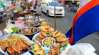 So Much Delicious Street Food at Orussey Market Phnom Penh, Cambodia