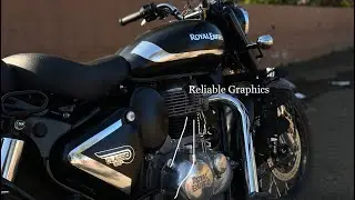 New classic 350 satin black vinyl wrap & chrome sticker | @reliablegraphics1 | bullet | modified