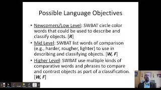 Webster University TESOL Program Annotations and Language Objectives