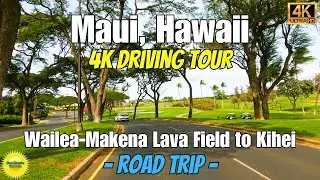 Wailea-Makena Road Trip: From Lava Fields to Kihei | 4K Drive in Maui #maui #hawaii #roadtrip #drive