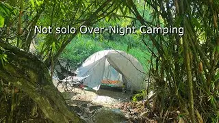 NOT SOLO JUNGLE CAMP - Relaxing camping with mountain & waterfall - ASMR