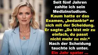 Ich zahlte 5 Jahre das Medizinstudium meines Mannes, und kaum war er fertig, ließ er sich scheiden