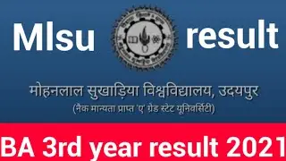 MLSU B.A 3rd Years result 2021 How to download result of Mlsu udaipur in Hindi Mobile me kaise dekhe