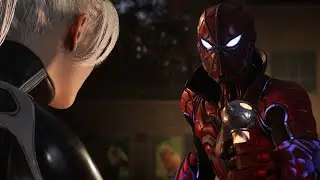 Геймплей Marvel Spider-Man 2 для ПК &mdash; Сделайте свой выбор &mdash; Майлз Моралес, сцена с Чёрной кошкой