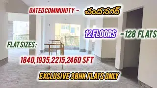 Chanda Nagar లో Ultra Luxury 3 BHK Gated Community | Only 128 Flats | sizes 1840,1935,2230,2460