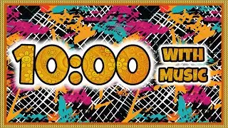 10 Minute Homework Timer with Music | Colorful Fun Graffiti Theme
