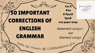 50 Grammar Corrections You Must Know | English Speaking & Writing Improvement| Css| Part 1 | 2026