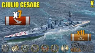 Giulio Cesare 7 Kills & 160k Damage | World of Warships Gameplay