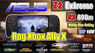 ASUS ROG Xbox Ally X (Z2 Extreme + RX 890M ) 13 Games Max Setting 1080p REAL Performance at 15W TDP!