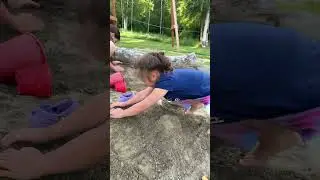 Cute Baby Girl Playing in the Sandbox  and has a BLAST! #shorts #sandbox #outdooractivitiesforkids