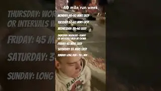 INSANE 40 Mile Training Plan #running #run #fitness #training #marathon #5k