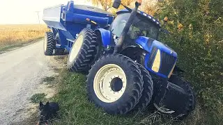 OUT OF CONTROL! - TRACTOR CRASH!