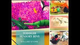 DOLLAR STORE TODDLER SENSORY BINS!