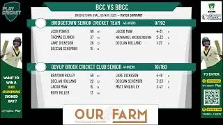 Bridgetown senior Cricket Team v Boyup Brook Cricket Club Seniors