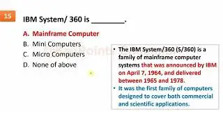 MCQ on Computer History and GenerationsComputer mcq for all competitive exams