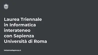 Corso di Laurea Triennale in Informatica