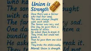 Union is Strength : Story 100% easy to remember #englishgrammar #students #story