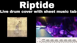 Vance Joy Riptide - Live Drum Cover With Sheet Music Tab #24