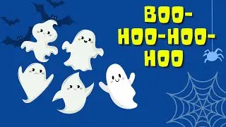 🎃 Five Little Ghosts 👻 | Fun Halloween Counting Song for Kids | Cuddle House