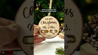Rustic ornament holds their love story forever #gifts #giftideas #christmas #giftforcouple