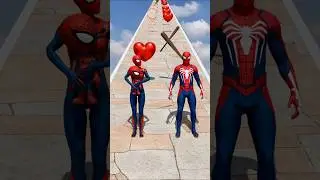 GTA V New Jealousy Run Spider-man vs Spider Girl Funny Epic Challenge! #spiderman