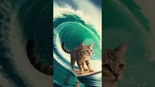 chat surfeur #cat #chat