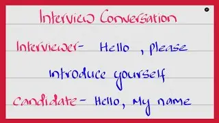 Easy Interview Dialogue for Students | English Conversation Practice
