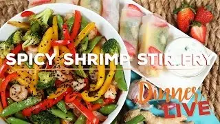 Spicy Shrimp Stir Fry | Dinner LIVE with Mind Over Munch