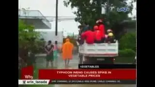 Typhoon Ineng causes spike in vegetable prices