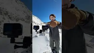 blind comparison of the DJI Osmo Action 6 and GoPro Hero 13 while skiing ⛷️#osmoaction6 #gopro13