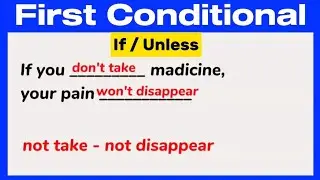 First Conditional | If and Unless | Grammar Test | English Grammar Quizzes