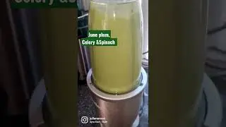June plum Celery & Spinach.Staying young  #healthylifestyle #young