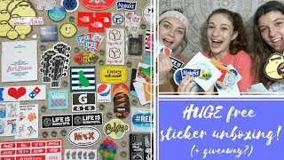 HUGE Laptop Sticker Unboxing & Haul! || Haley Rose ft. Julia Kessler