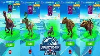 DARTING ALL 5 UNIQUE HYBRIDS!!! (JURASSIC WORLD ALIVE)