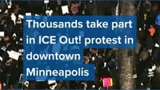 People are taking to the streets in downtown Minneapolis in protest of ICE
