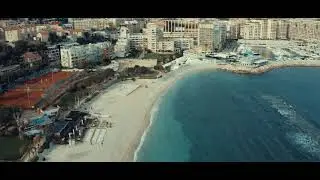 Cap D'ail Sunny Day/4k Drone Footage