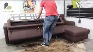 ECKSCHLAFSOFA mit MATRATZE M&uuml;nchen Deluxe von sofaplus - mysofabed.de