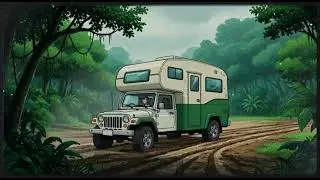 asmr vacation on the jungle rain