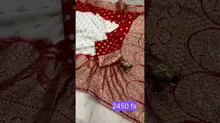beautiful Georgette and rashiyan dola silk zari saree with blouse 🥰 #bandejsaree #dolasilksaree