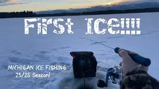 FIRST ICE!! FIRST fish Of the MICHIGAN ice SZN! 