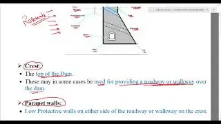 DAM-TERMINOLOGY AND ITS PARTS (IRRIGATION ENGINEERING PART 6)