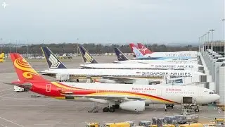 4K Planespotting at Manchester Airport - Terminal 1+2 Ground Operations Part 2