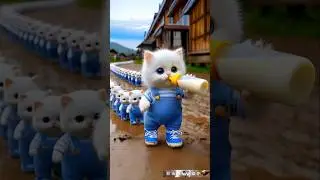🥰 Beautiful Blue Dress shoe Cute Baby Cat Mini🐈 Groups 😍 Blue👞 👗Cute kitten 334 #dudidudidam #shorts