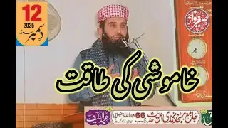 خاموشی کی طاقت|خاموشی میں نجات|صاحبزادہ مولانا صغیر نواز طاھر صاحب|2025|12دسمبر کا خطبہ جمعہ|viral 