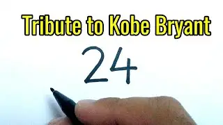 TRIBUTE TO KOBE BRYANT , How to turn number 24 into Kobe Bryant , NBA Legend from Los Angeles Lakers