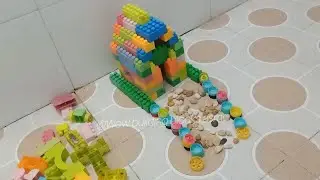 Satisfying DIY House Build with LEGO | Colorful Mini House + Bottle Cap Garden Path