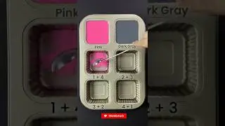 Create 4 Colors from 2 Colors😮 #asmr #shorts #satisfying #colors #ytshorts #mixing #pink #grey