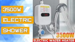 3500W Electric Shower Instant Water Heater 3S Heating Bathroom Kitchen Tankless Electric Water Heate