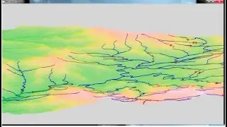 Knickpoints viewed in 3-D with RGL - free and open source -  Graham County, NC